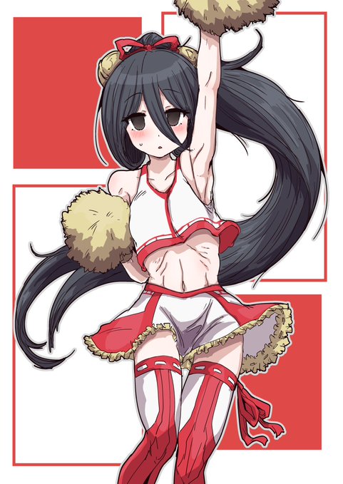 今日の日課はポンポン付きチアガール中国うさぎさんです 