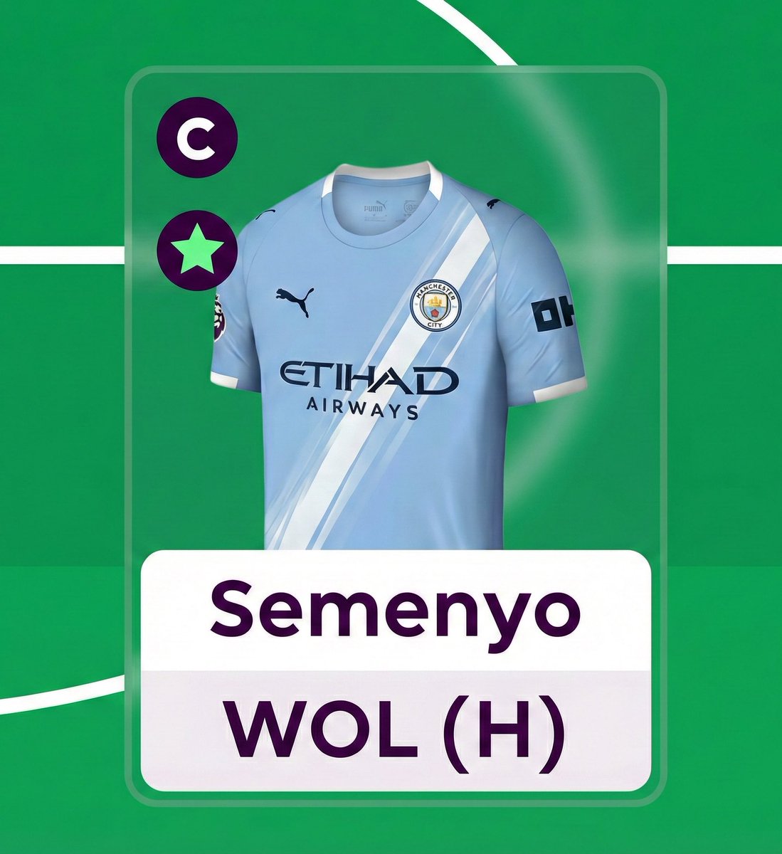 FPLGOAT7's tweet photo. Semenyo is easily the best captaincy option this week ✅

1. Highest odds of a start out of any man city attacker this week

2. A full week of rest

3. Haaland predicted to be rested 

4. One of Foden or Cherki may miss out for Doku

5. 2 goals and an assist in 3 game since joining man city