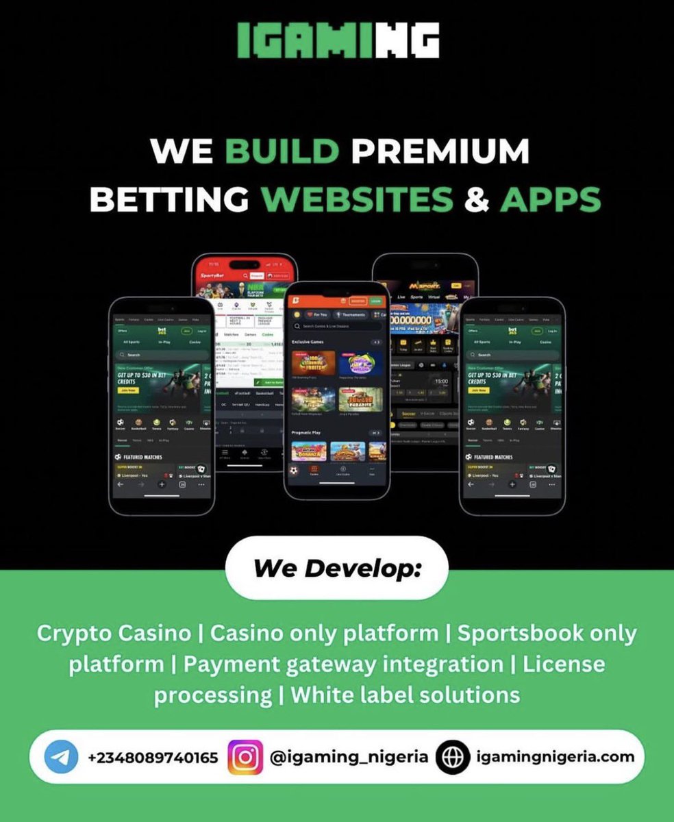 Most profitable business in Nigeria is betting business. DM  @Igaming_Nigeria to get started ‼️ Launch your betting platform in 4 weeks.