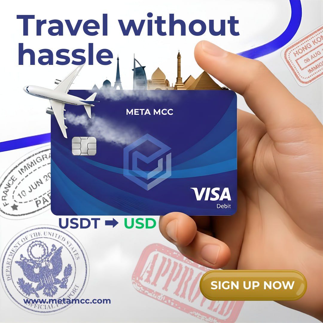 himariokada005's tweet photo. Meta MCC card lets you use your USDT seamlessly, so you can focus on the journey, not the payments. Just tap, swipe, and go.
Check out the @Metamccintl  Page now.
#TravelWithoutHassle #MetaMCCGroup #spendusdt #cryptotravel #VisaDebit #GlobalPayments #TravelSmart https://t.co/oriDACMhAI