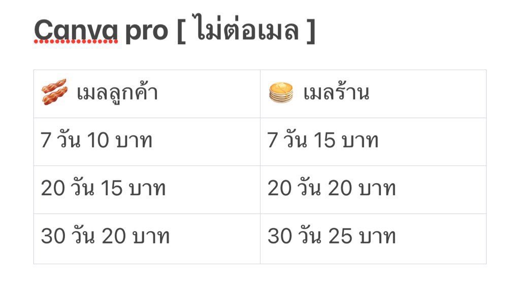 💒 CANVA  PRO   💒 ราคาเฉพาะรีทวิต

🥓 เมลลูกค้า
7 วัน 10 บาท
20 วัน 15 บาท
30 วัน 20 บาท

🥞 เมลร้าน
7 วัน 15 บาท
20 วัน 20 บาท
30 วัน 25 บาท

° ต่อเมลไม่ได้
สั่งซื้อ 🛒 lin.ee/KMbEAEW
#แคนวาโปร #CanvaPro #canvaราคาถูก #หารแคนวา #หารcanvapro #รับทำการบ้าน