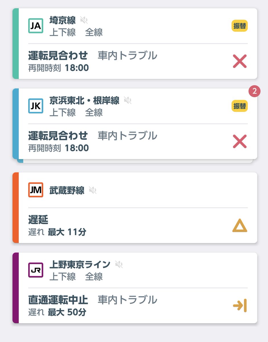 18時運転再開…歩いて正解でした！

#埼京線
#京浜東北線