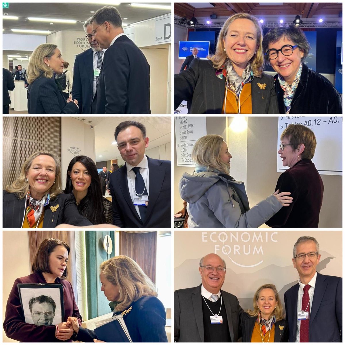 Many good exchanges with colleagues and friends in the margins of @wef  meetings to reinforce 🇪🇺 partnerships around the world. I was happy to  catch up with @Domanski_Andrz @VDombrovskis @RaniaAlMashat @AranchaGlezLaya  @OdileRenaud @