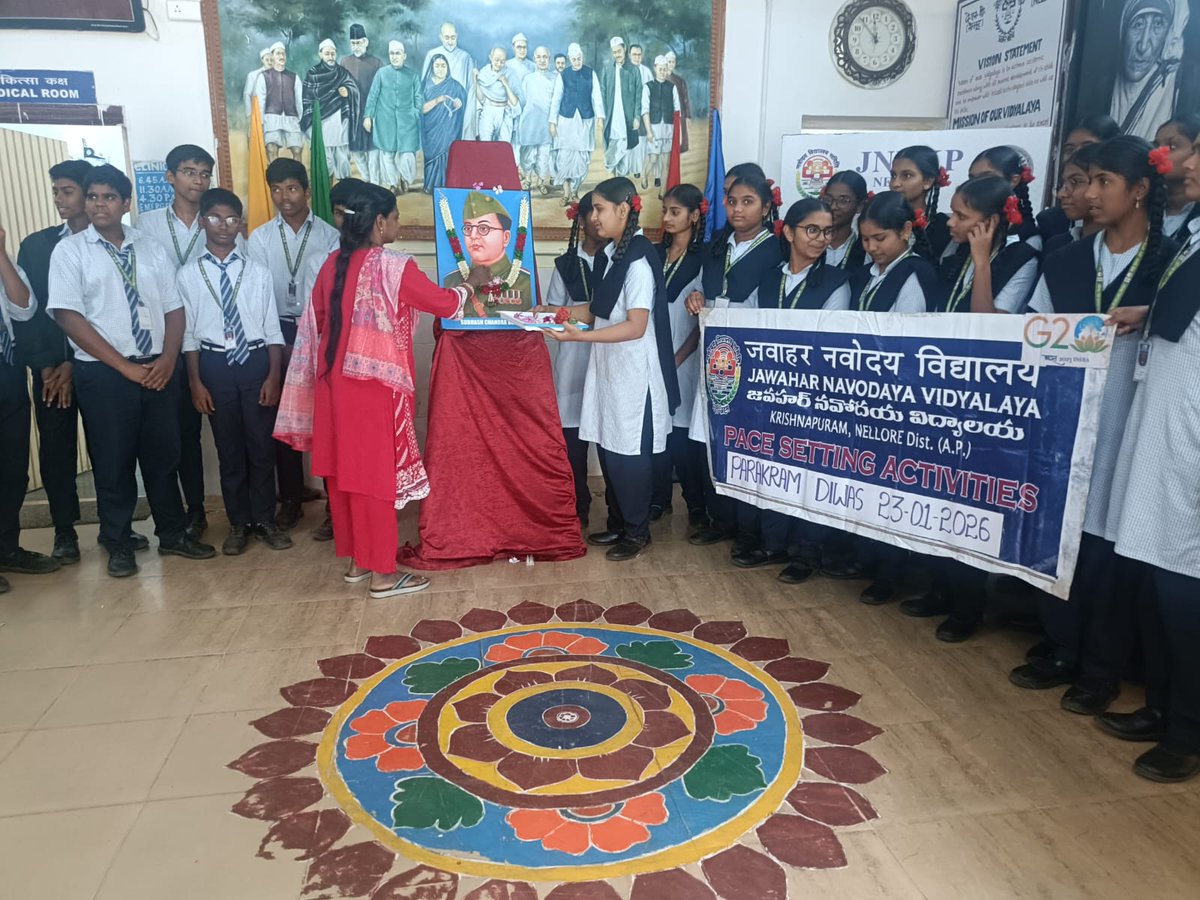 jnvnellore's tweet image. #Subash Chandra Bose on his Birth Anniversary