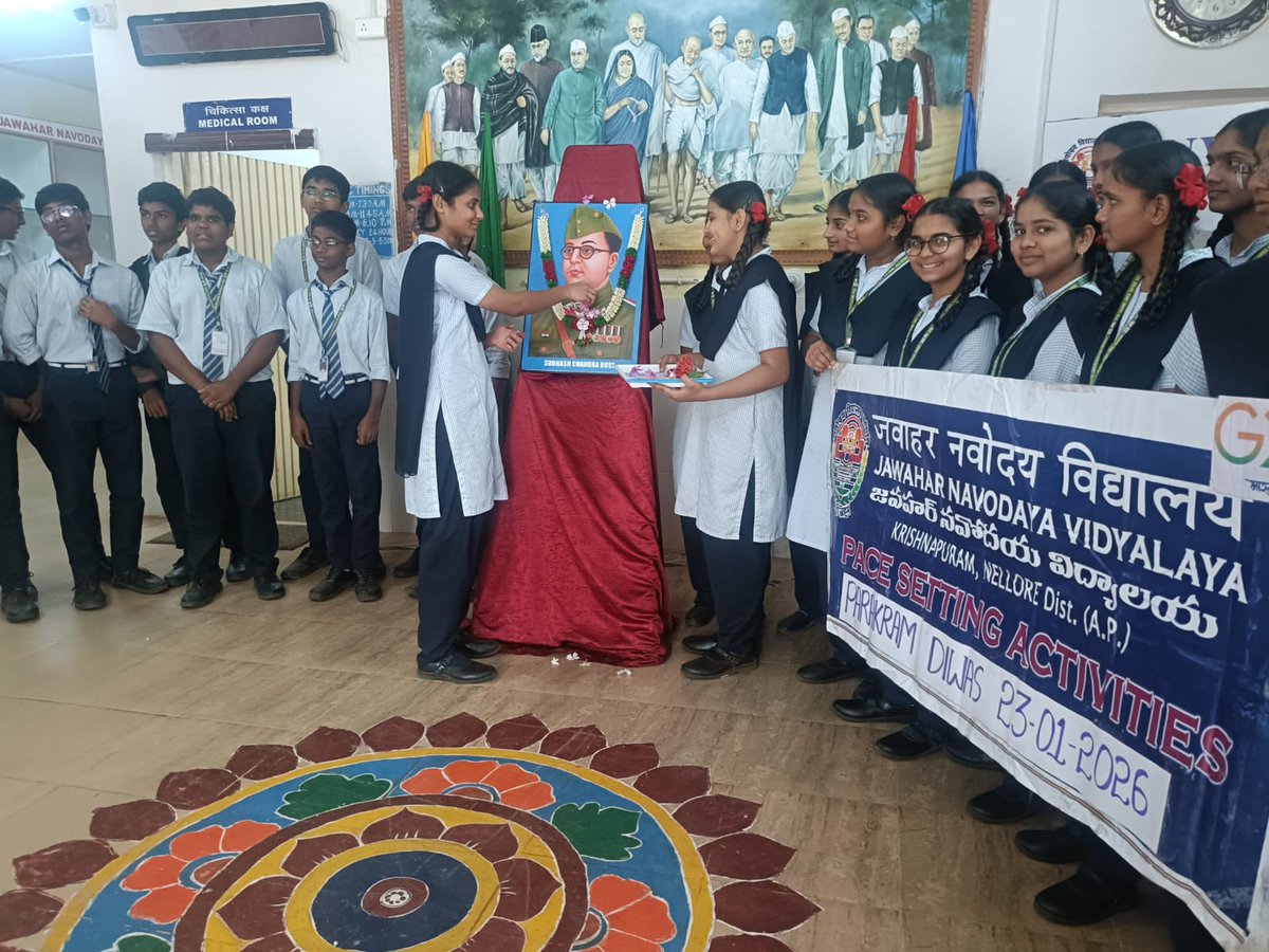 jnvnellore's tweet image. #Subash Chandra Bose on his Birth Anniversary