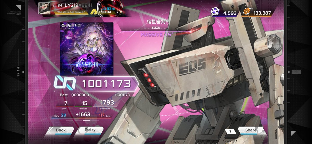 _ly219's tweet image. 패러다임 리부트 마이마이 콜라보 팩1 초견
1. 노래 너무 좋음. 근데 '-1' 이네
2. 무난무난. 츄니즘처럼 극후살은 없었네요
3. 16+
4. 중반 폭타 하나도 안 보임... 채보는 마이 채보 구현이 적당히 잘 되어있어서 재밌었어요