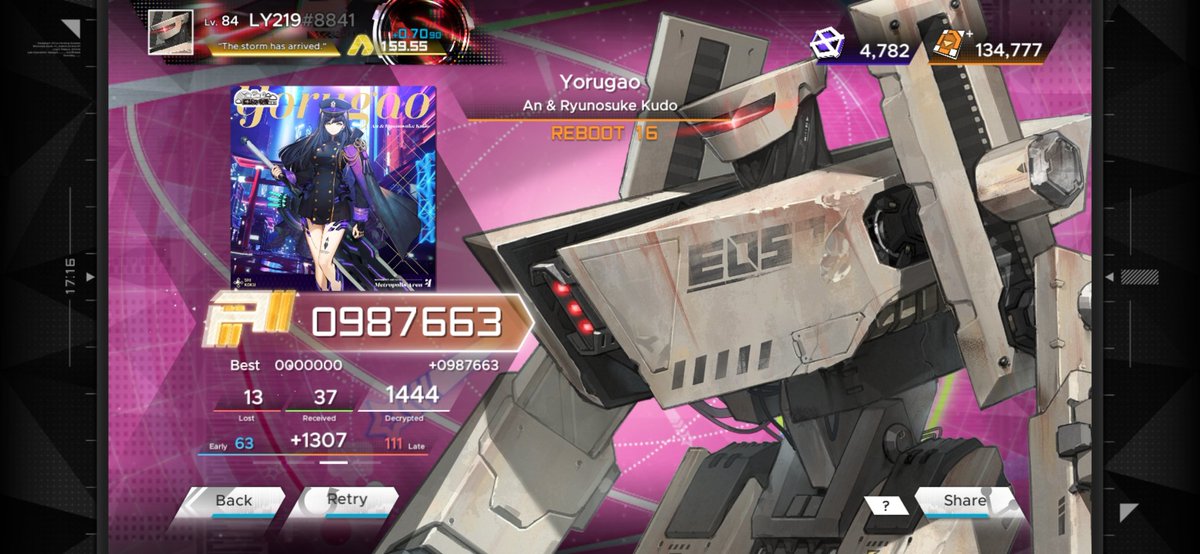 _ly219's tweet image. 패러다임 리부트 마이마이 콜라보 팩1 초견
1. 노래 너무 좋음. 근데 '-1' 이네
2. 무난무난. 츄니즘처럼 극후살은 없었네요
3. 16+
4. 중반 폭타 하나도 안 보임... 채보는 마이 채보 구현이 적당히 잘 되어있어서 재밌었어요