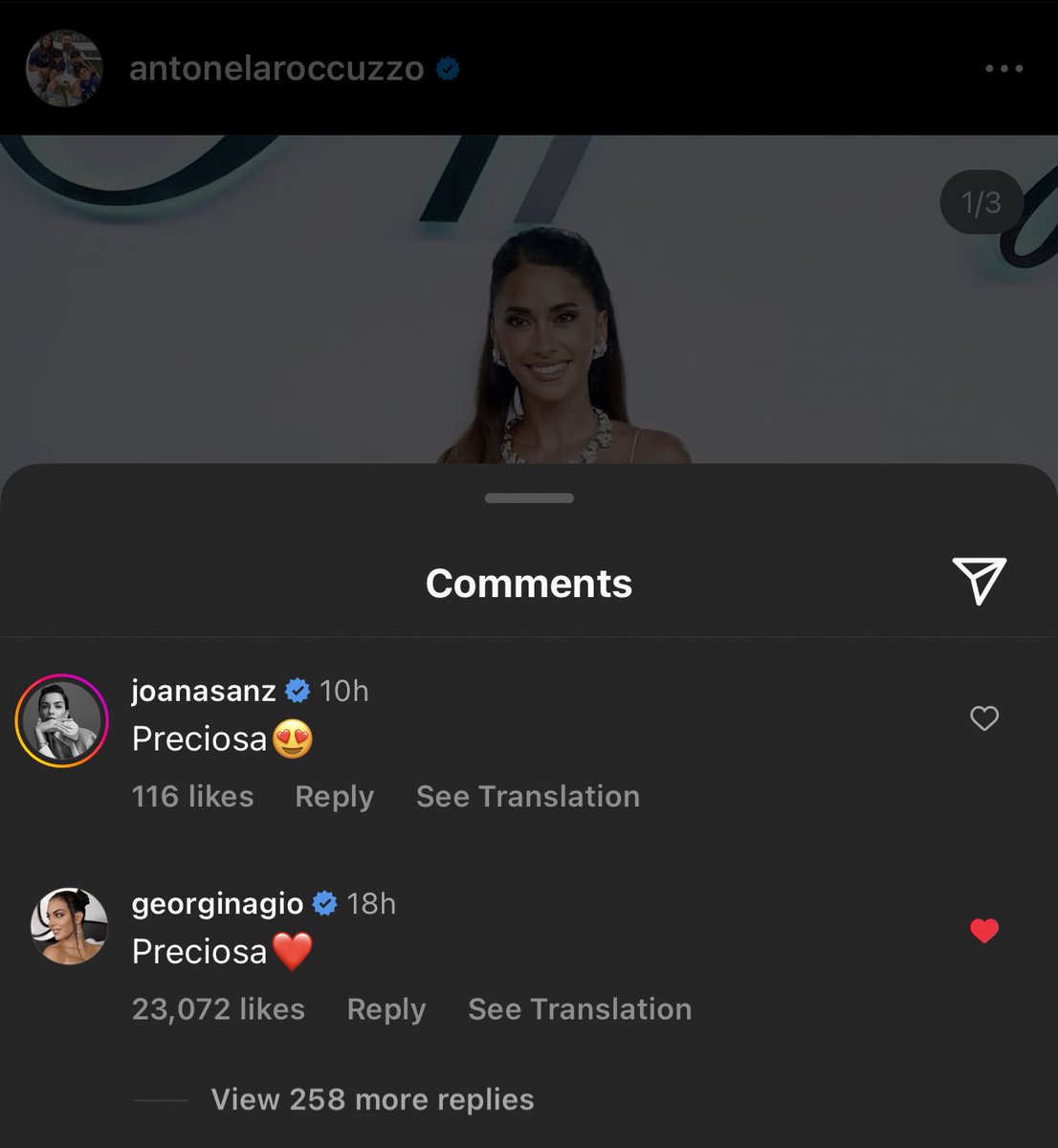 TeamCRonaldo's tweet image. Cristiano Ronaldo's wife and Lionel Messi's wife complimenting each other on IG ❤️