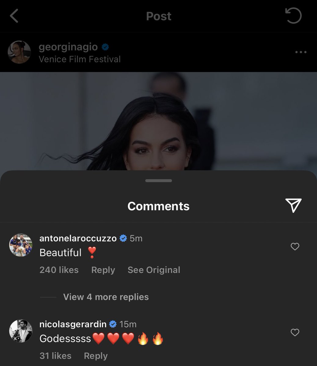 TeamCRonaldo's tweet image. Cristiano Ronaldo's wife and Lionel Messi's wife complimenting each other on IG ❤️