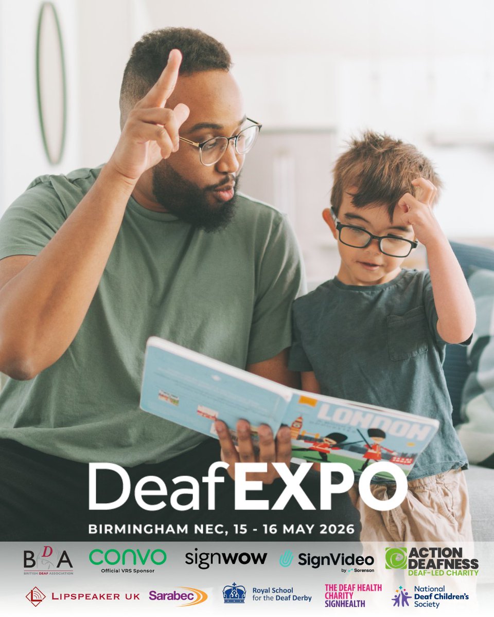deafexpouk's tweet image. DeafExpo is the UK’s newest dedicated conference &amp;amp; exhibition centred around the d/Deaf community 👥

📅 15 - 16th May 2026
📍 Birmingham NEC
🎟️ deafexpo.co.uk

#DeafExpo #Deaf #HoH #HearingLoss #DeafTech