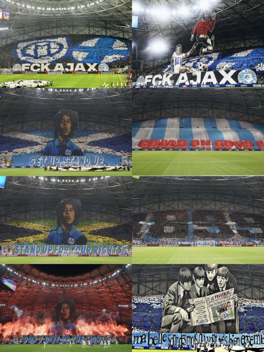 La_Minute_Foot's tweet image. Le virage Sud du Vélodrome, une histoire de tifos. ✨🎨