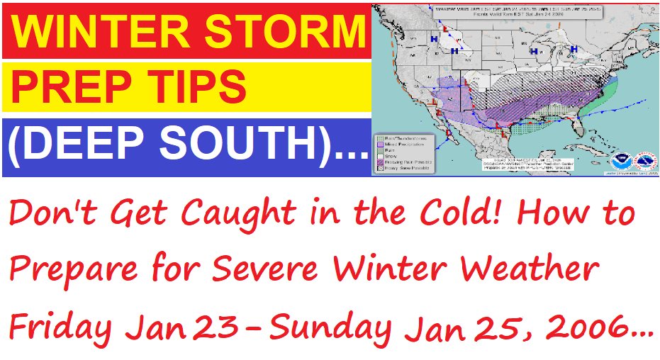 FreeStuffinder's tweet image. WINTER STORM PREP TIPS (Deep South): Don’t Get Caught in the Cold! Jan 23-25, 2026 Quick 24-Hour Checklist to Ensure Your Safety - Includes NOAA Weather Reports, Maps, Closures, Vehicle and Travel, Food and Medical, Pets and Livestock, Property Prep - convertiblecarssearch.blogspot.com/2026/01/winter…