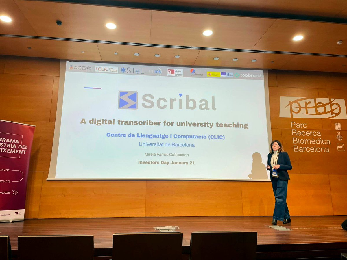 XarxaAccessCat's tweet photo. La tecnologia SCRIBAL de CLiC (UB), una de les protagonistes de l’Investors Day del programa Indústria del Coneixement 2024, una jornada que va reunir representants de l'ecosistema en transferència de tecnologia i innovació en la recerca 🔗 https://t.co/JH2M5P5yp5 https://t.co/3HcjVEQN1N