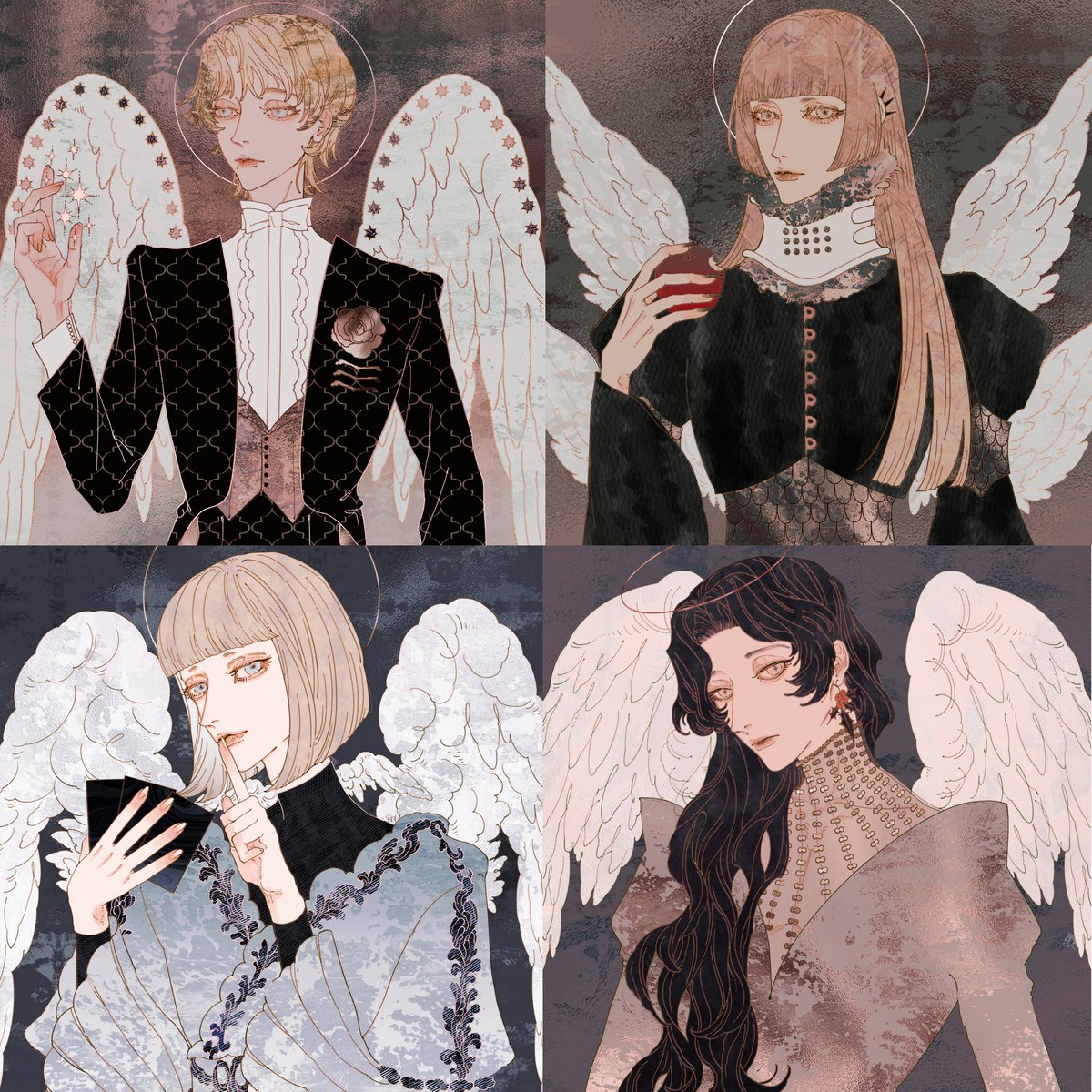 #冬の創作クラスタフォロー祭り 
#新年早々の創作クラスタフォロー祭り 
#絵描きさんと繫がりたい 

天使、青年、無性別、好きなものをこっそり描いています。見つけてください。自我ｱﾘ。自由にしています。
いいね、リポストお邪魔しにいきます！よろしくお願いします👼