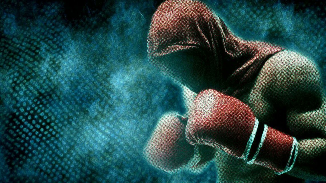 Teal/red halftone set