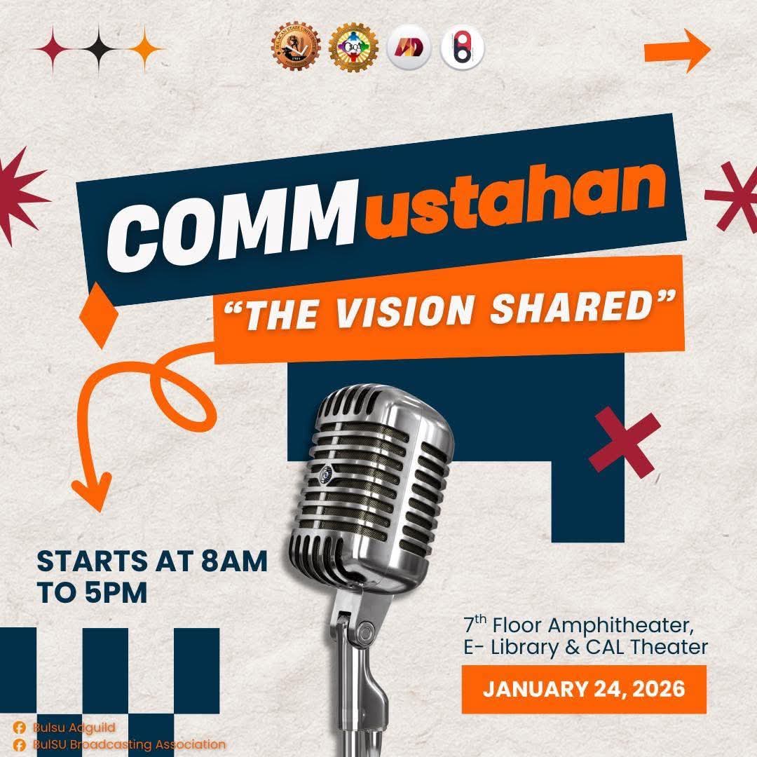 DCPA_BulSU_CAL's tweet photo. Turning a simple question into a meaningful conversation! 💬🔊

More than just a talk, “COMMustahan: The Vision Shared” brings together Bulacan State University (BulSU) students to amplify voices in one space at the BulSU E-Library Amphitheater and the College of Arts and Letters https://t.co/lwHSVToWpz