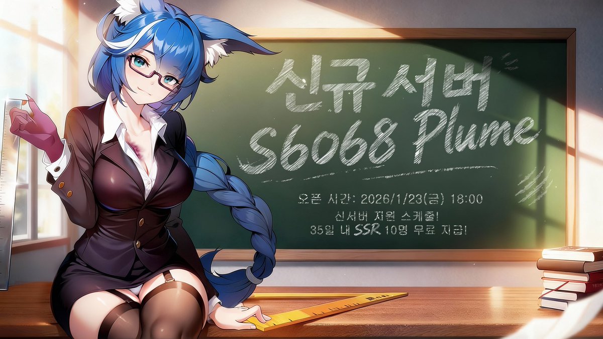 #라스트소녀전사 #신서버 #오픈
🎁쿠폰코드: Blade (~1.30)

🗺️ 신규 서버: S6068-Plume
🗺️ 오픈 시간: 2026/1/23(금) 18:00

신서버 지원 스케줄!
→ 35일 안에 SSR소녀 10명 무료 지급!
1주일 한정! 보상 듬뿍 주는 신서버 랭킹!
→ 빠른성장 지원팩 + 푸짐한 랭킹 보상 + 시선 압도하는 초희귀