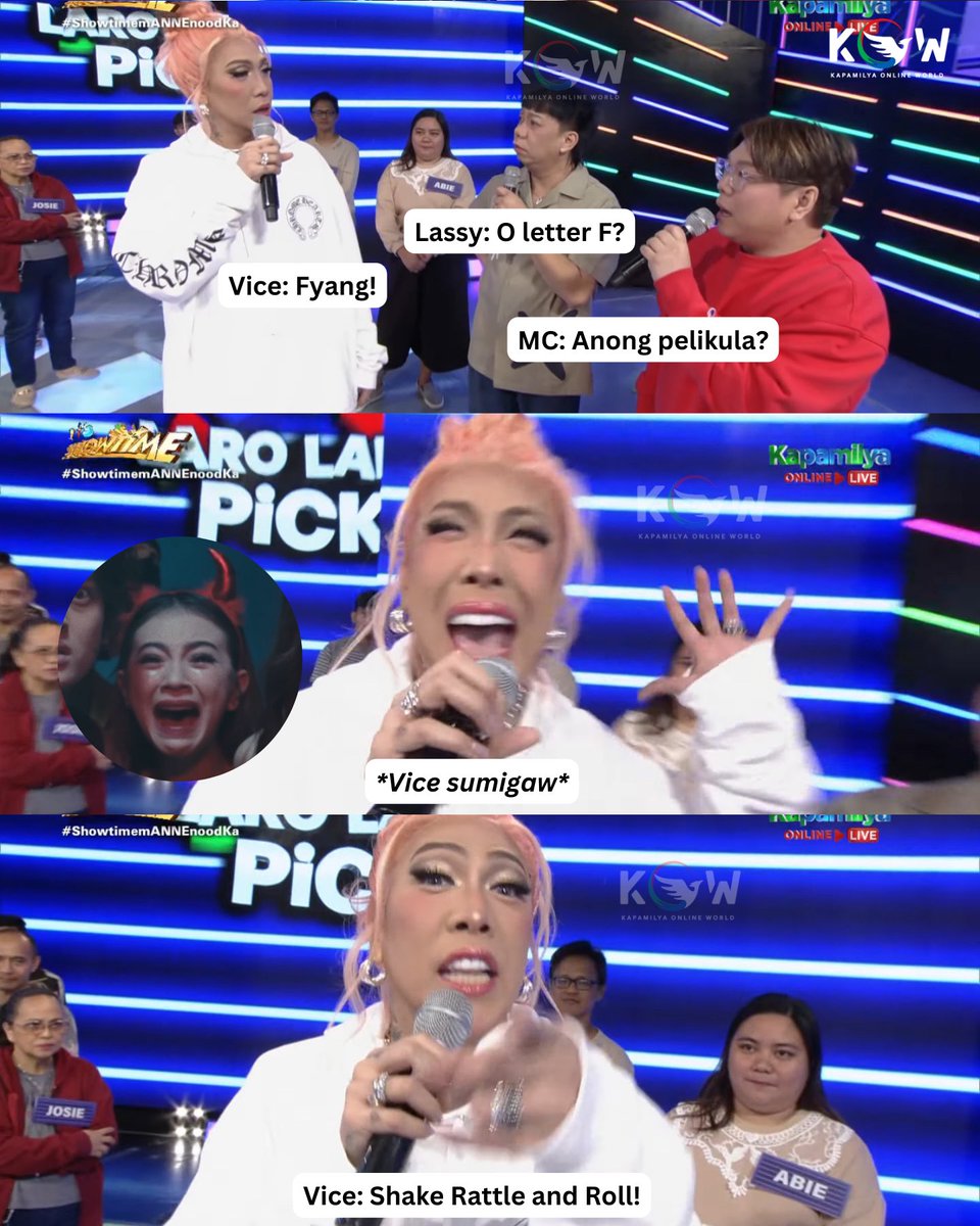 kowalerts's tweet image. Para kay Meme iconic ang sigaw ni #FyangSmith sa Shake Rattle and Roll 👏👏

#ShowtimemANNEnoodKa #ViceGanda
