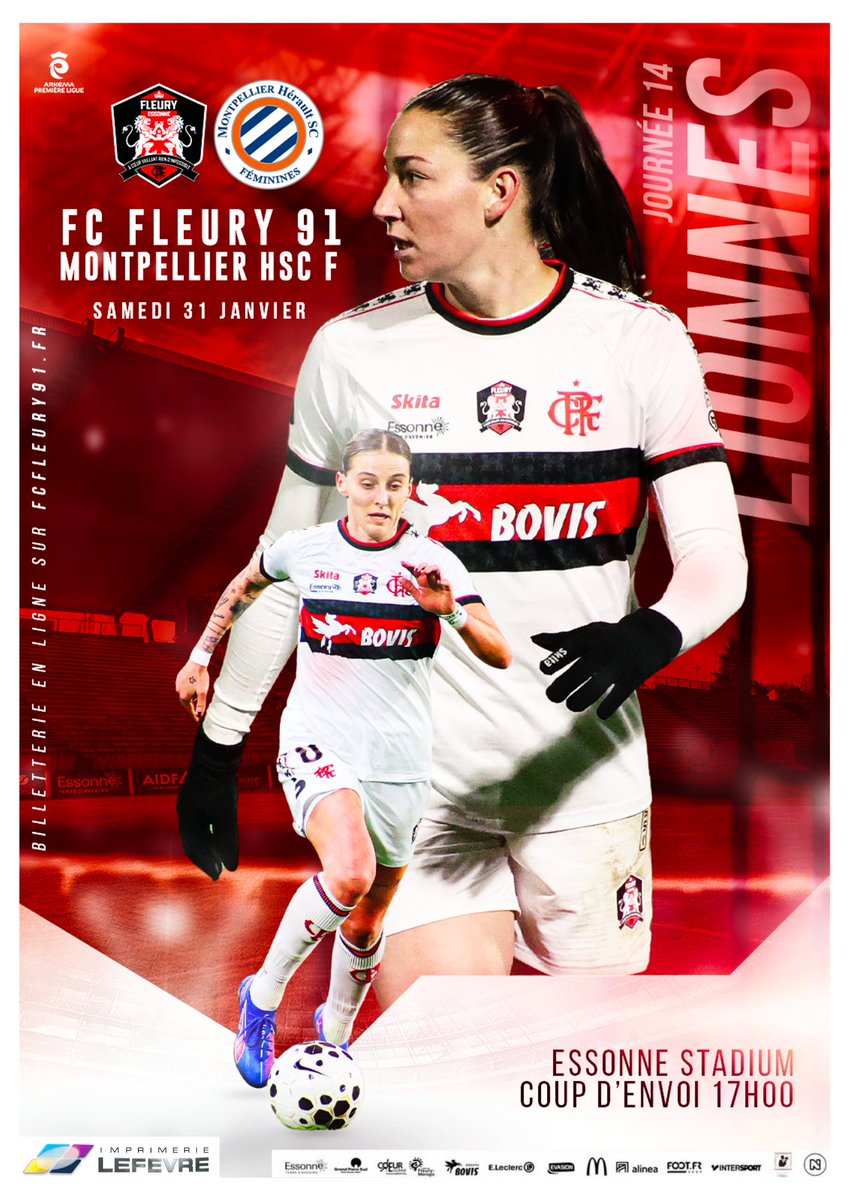 CDEssonne's tweet image. #Concours ⚽ 5x2 places à gagner pour aller soutenir nos lionnes ! 
⚫🔴  @FCF91_feminines 🆚 @MontpellierHSC 
📅 31/01-17h
📍 Essonne Stadium à Bondoufle

- remplissez ce formulaire : bit.ly/4sUIn6g
- indiquez en com. avec qui vous souhaitez y aller 
🍀 Tirage 28/01-14h