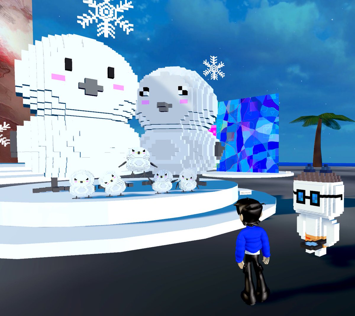 【シマエナガオタク】ことりのおおきなあそびば 白おにちゃん👹 シマエナガのおちびちゃんたちがお気に入りなの❓ この