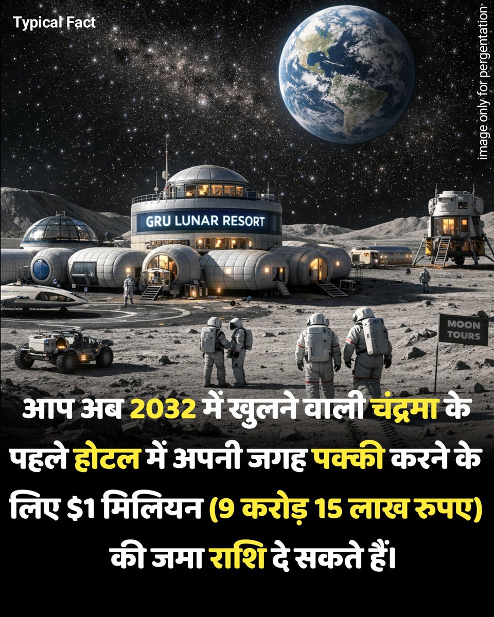 सिलिकॉन वैली का एक स्टार्टअप चांद पर होटल खोलने के प्लान से सबका ध्यान खींच रहा है और वह पहले से ही रिज़र्वेशन ले रहा है। GRU स्पेस के नेतृत्व में चल रहे इस प्रोजेक्ट में चांद पर रहने के लिए $250,000 से $1 मिलियन के बीच की कीमत मिलेगी।
#Oscars #सुभाष_चंद्र_बोस #subashchandrabose