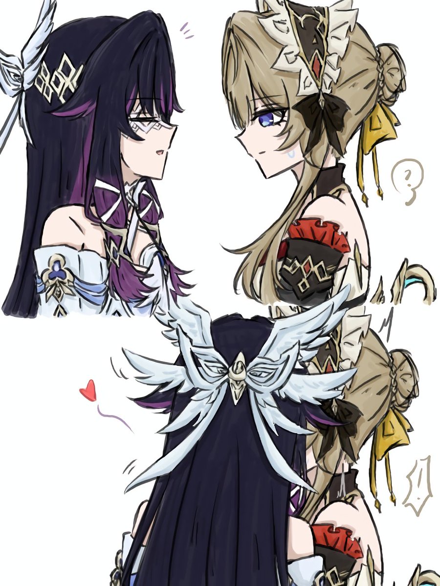 ru1516274410760's tweet image. 上色版的哈氣小貓😾
#Columbina #Sandrone #sandbina