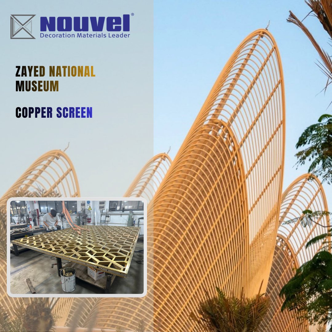 ZhangRayder's tweet photo. Proud to supply our specialized Aluminum Double Curved Panels and Copper Screens for the iconic ZAYED NATIONAL MUSEUM. Honored to contribute to a landmark that blends heritage with visionary architecture.
#Nouvel #Nouvelgroup
Whatsapp:+86 188 2381 9221
Email:info@nouvelgroup.com https://t.co/NqYKA7GjUo