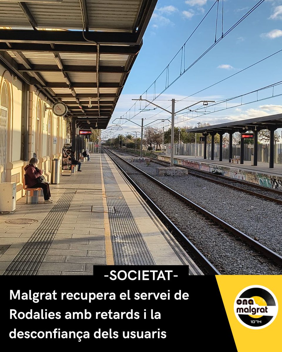 L’estació de Malgrat ha obert les seves portes aquest matí com les de la resta del país. Tanmateix, hi han afectacions a l’R1 amb retards de fins a 30 i 45 minuts i el nombre d’usuaris habituals de les línies ha disminuït.

🎙️Més informació a onamalgrat.cat/news/malgrat-r…