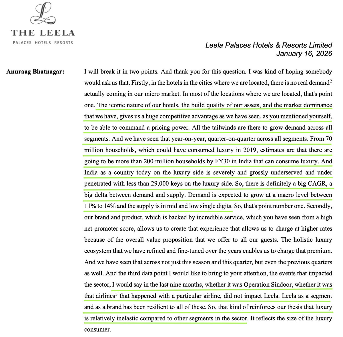 EquityInsightss's tweet photo. Interesting insights shared on luxury opportunity

The addressable affluent consumer base in India is expected to expand from ~70 mn in 2019 to 200+ mn by FY30

India remains deeply underpenetrated on the luxury side, with 29k keys

Luxury demand is expected to grow at ~11-14%, while supply growth remains in mid to low single digits

This structural opportunity is not limited to hotels but extends to all businesses catering to premium & luxury consumption in India