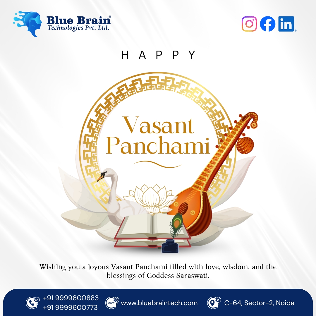 BlueBrainTech's tweet photo. 🌼 Happy Vasant Panchami! 🌼

At Blue Brain Technologies Pvt. Ltd., we celebrate the spirit of knowledge, creativity, and new beginnings.
May Goddess Saraswati bless you with wisdom, innovation, and success.

Wishing you a joyful and prosperous Vasant Panchami! 

#VasantPanchami https://t.co/B1gqnKXWcE