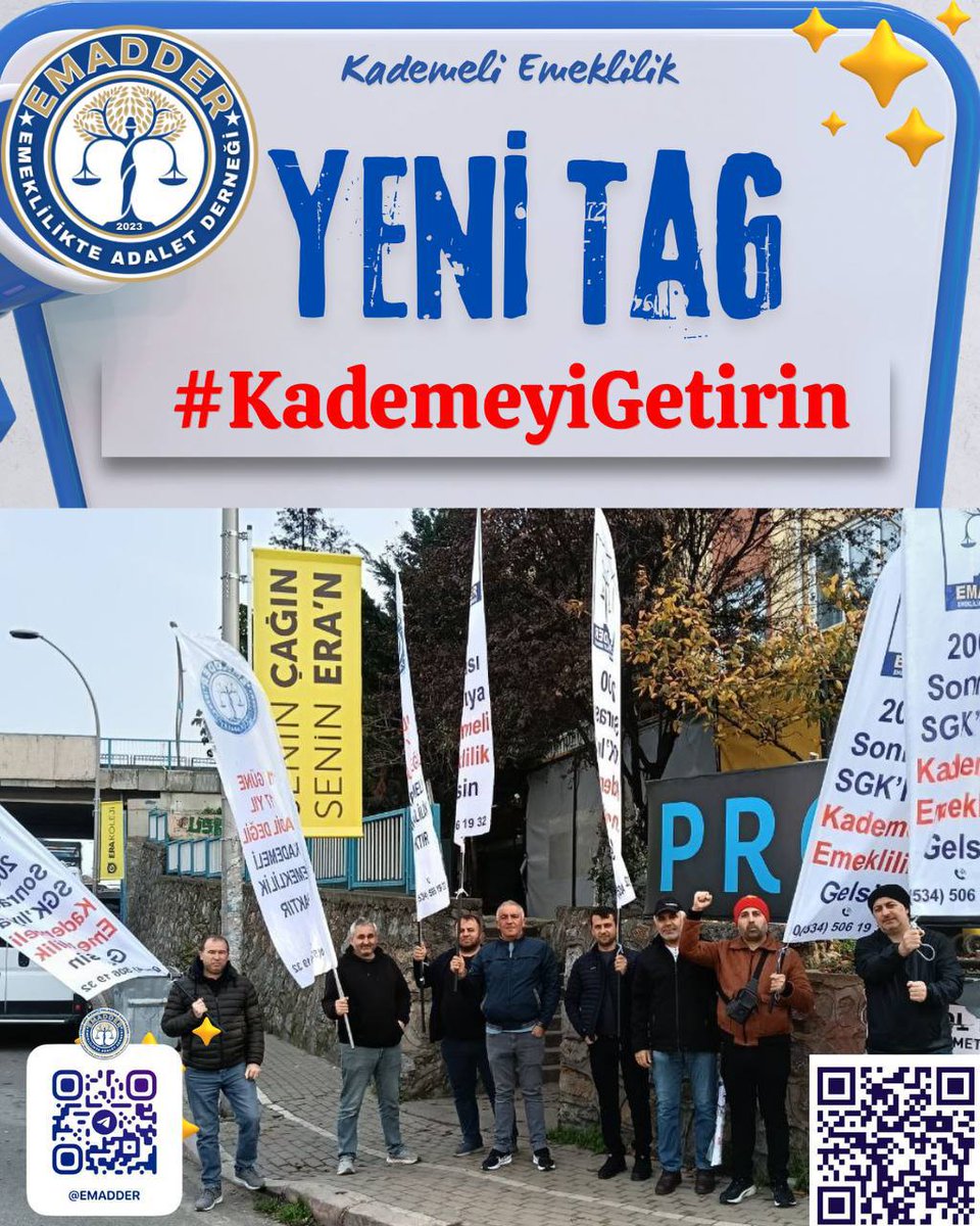 Yıllarca emek verdik, prim ödedik. 
Sadece hakkımız olanın, adil bir takvime bağlanmasını bekliyoruz. 
Kademeli emeklilik lütuf değil, haktır! 📢

<a href="/EmadDernegi/">EMEKLİLİKTE ADALET DERNEĞİ ⚖️</a>
#KademeyiGetirin
