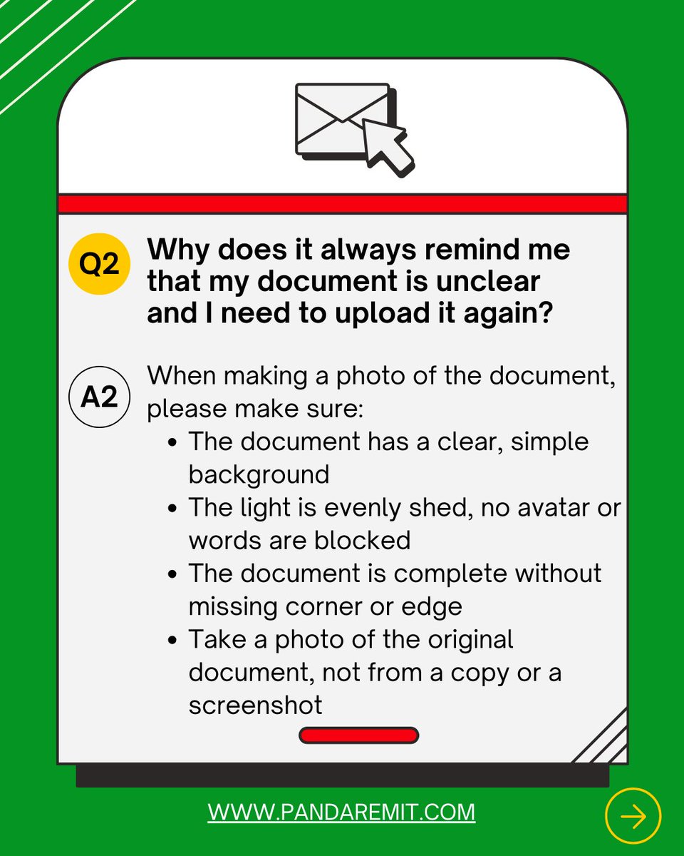 remit_panda's tweet image. 🔎 Remittance FAQs！
❓ Fail to register an account?
❓ Fail to upload documents？
❓ Coupon usage？
...
🛑 What’s your top remittance question?
📝 Drop a comment below —we’re all ears!

#FAQ #coupon #PandaRemit #Remittance #sendmoneyonline #moneytransferservice