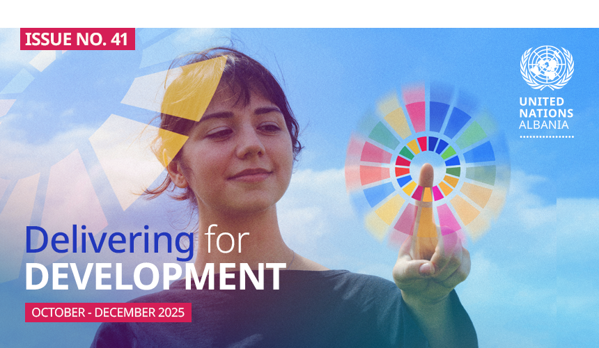 MacdonaldIngrid's tweet photo. Pleased to share the latest @UN_Albania #Delivering4Development newsletter 🇺🇳🇦🇱, featuring commemoration of Albania’s 70Yrs UN membership @AlbanianDiplo, UN80, #16Days of Activism, participation at Doha #SocialSummit2025, UN action on #Agenda2030 & more:👉https://t.co/V2zLziqeaW https://t.co/Nd4LL9Be8b