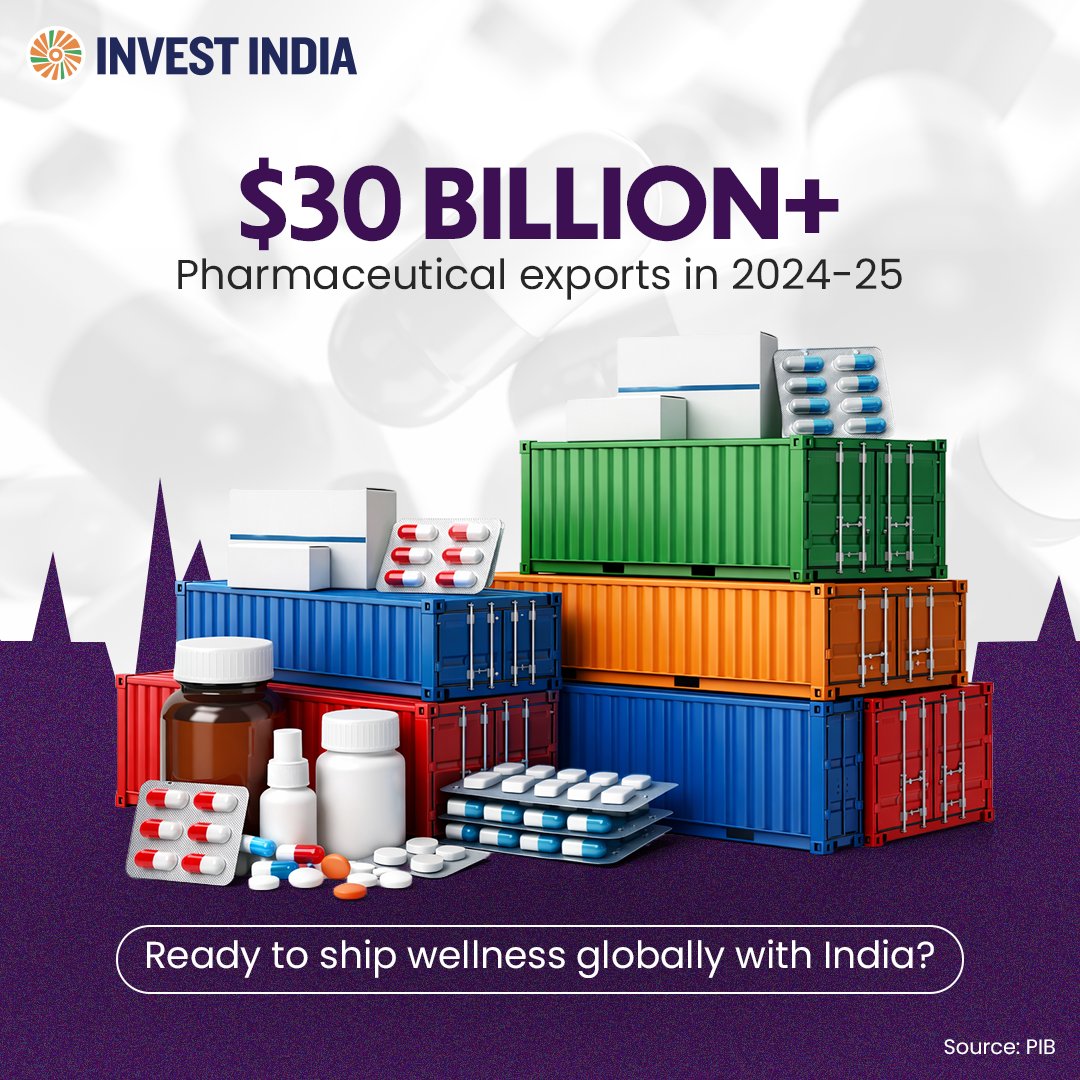 investindia's tweet image. #NewIndia’s #pharmaceutical sector combines large-scale manufacturing, strong regulatory credibility and a global export footprint, positioning the country as a reliable destination for long-term capital deployment.

Know more: tinyurl.com/II-Pharmaceuti…

#InvestInIndia @Pharmadept
