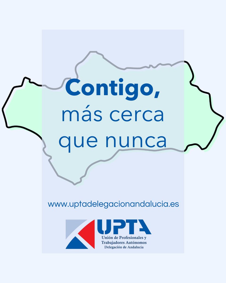 En UPTA Delegación de Andalucía estamos para ayudarte ⛑️

👀 Visita nuestra web y conoce todo lo que podemos hacer por tí 

🔗 f.mtr.cool/ifvuetqwyz

<a href="/upta_es/">UPTA España</a> una organización de autónomos para autónomos

<a href="/EDUARDOABADSABA/">Presidente UPTA España</a> <a href="/InesMazuelaRo/">Inés Mazuela</a> 

#upta #autonomos #UPTAEspaña