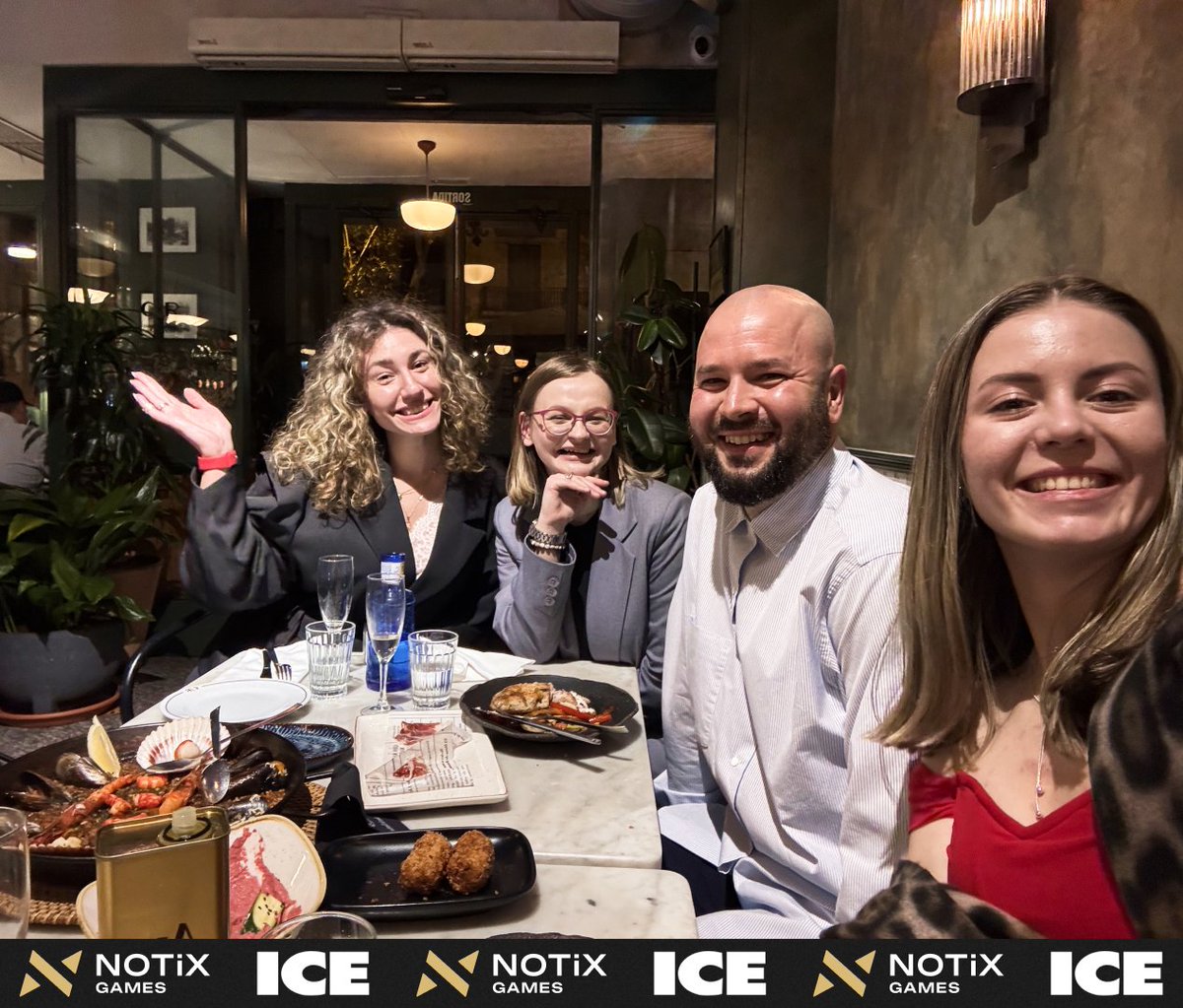 NotixGames's tweet photo. Wrapping up a truly inspiring few days at ICE Barcelona 2026.   
Our team, led by CCO @ahi_rav, spent these days aligning and exploring new collaboration opportunities across Aggregation, Turnkey Solution, Game Studio, and our broader product ecosystem. 🤝 https://t.co/wgCSwaB76l