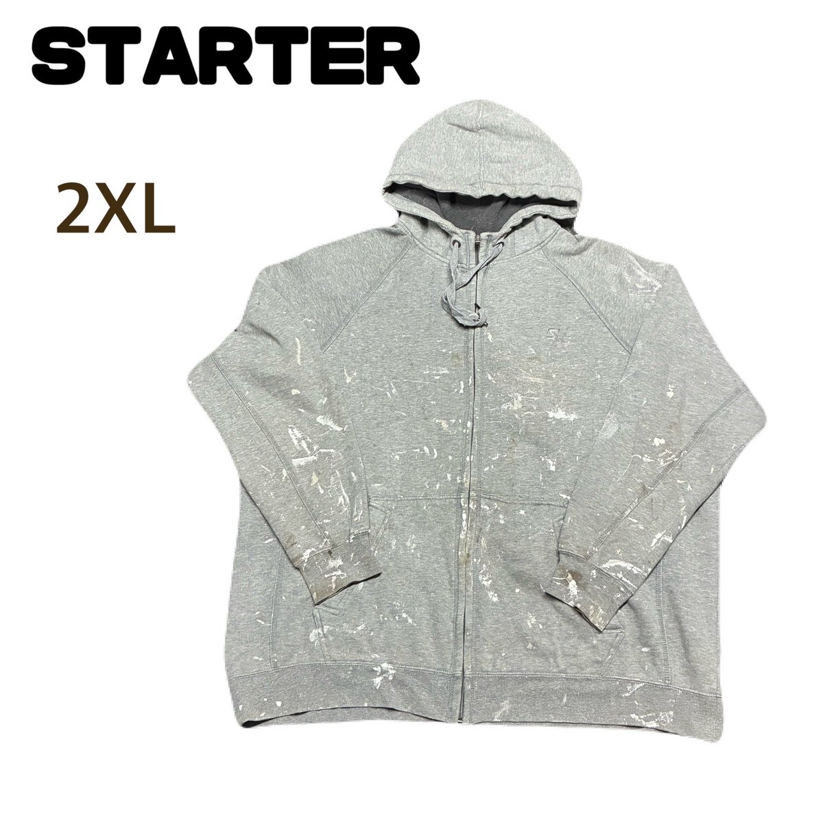 furugiYUA's tweet image. ＞＞＞古着屋YUA
⁡
STARTER👕
⁡
ジップアップパーカー  2XL
⁡
 #ペンキ
 #リアルペンキ 
 #starter 
 #スターター
 #us古着
⁡
￥2500-(込)