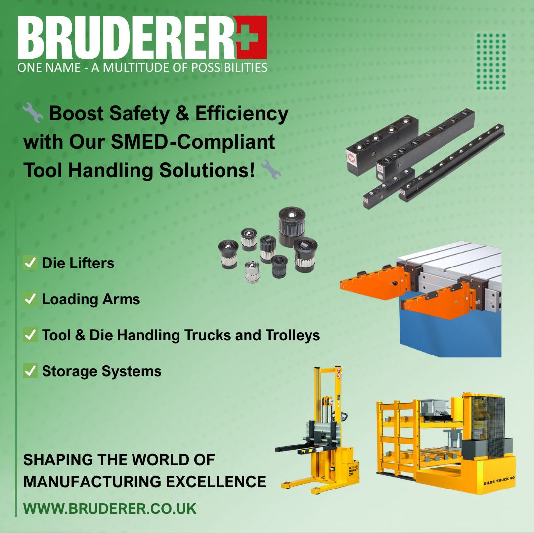 BrudererUK's tweet photo. Boost safety & efficiency with our SMED‑compliant tool‑handling solutions!
Die lifters, loading arms, handling trucks, trolleys & storage systems—everything you need to cut changeover time, protect your team & keep production flowing.
#SMED #LeanManufacturing #ToolHandling #ukmfg https://t.co/a8udqw0iso