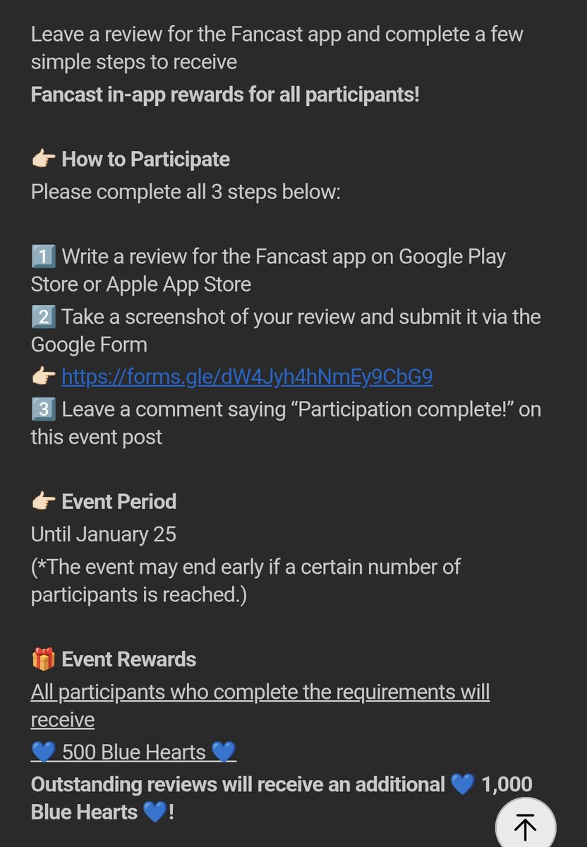 ateezrendezvouz's tweet photo. Fancast App Review Event
______________

ATINYs! Theres an ongoing event on Fancast to get free blue heart. Check the image below for further info!

⏰️ January 25
🎁 500 💙
🔗 https://t.co/DpoSZ8GhRU

#LOCKinforATEEZ @ATEEZofficial https://t.co/VO76FnJGpQ