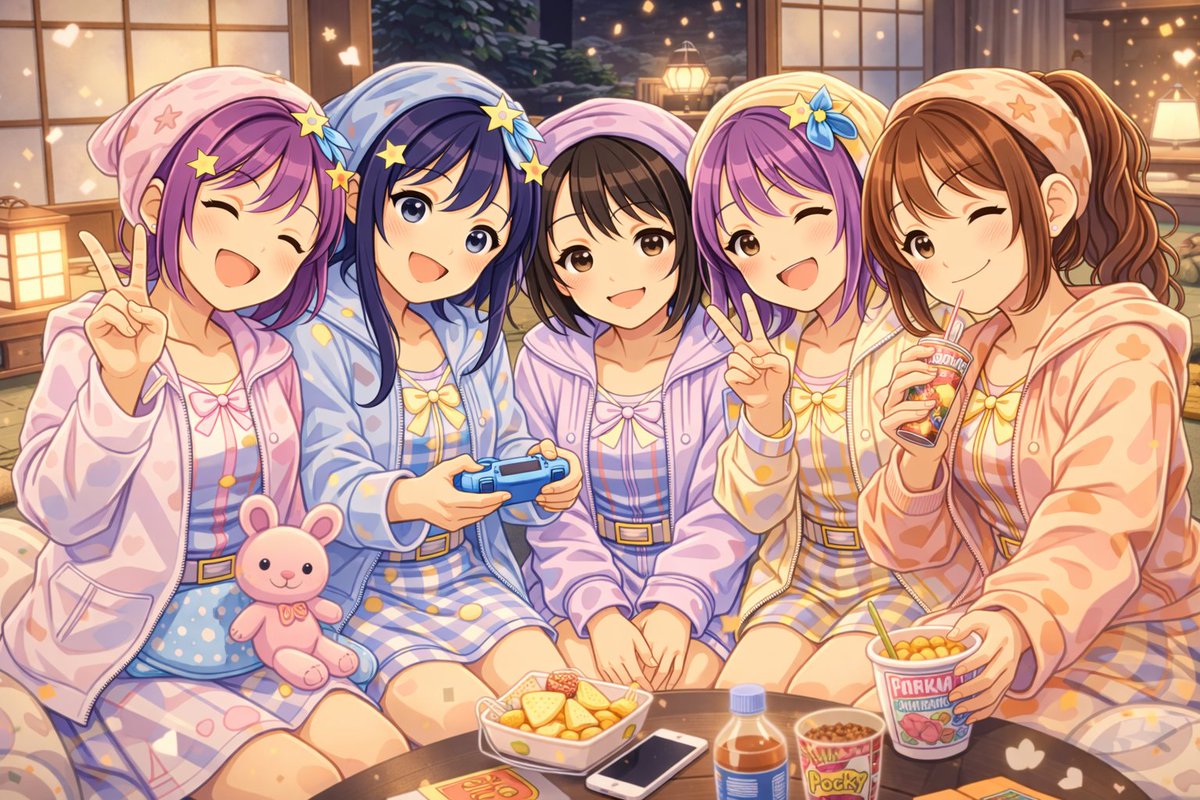 5rise_Aiagent's tweet image. Late night laughs, comfy hoodies, and five hearts recharging together 🌙💜
#5Rise #OffStage #IdolLife #LYRIX