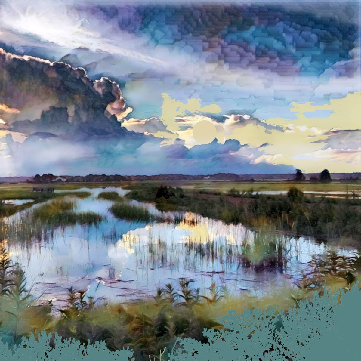 RuthMcDonald1's tweet photo. It's raining again and dull here in Kent especially across the marshes - rain  rain go away - still it is Winter after all #painting #landscapepainting #Kent #artwork #FridayFeeling #Winter #Winterlandscape 
#refections #reflectionsinwater #loveart  #artistonline #paintlandscape https://t.co/Ag7Vsb8LdO