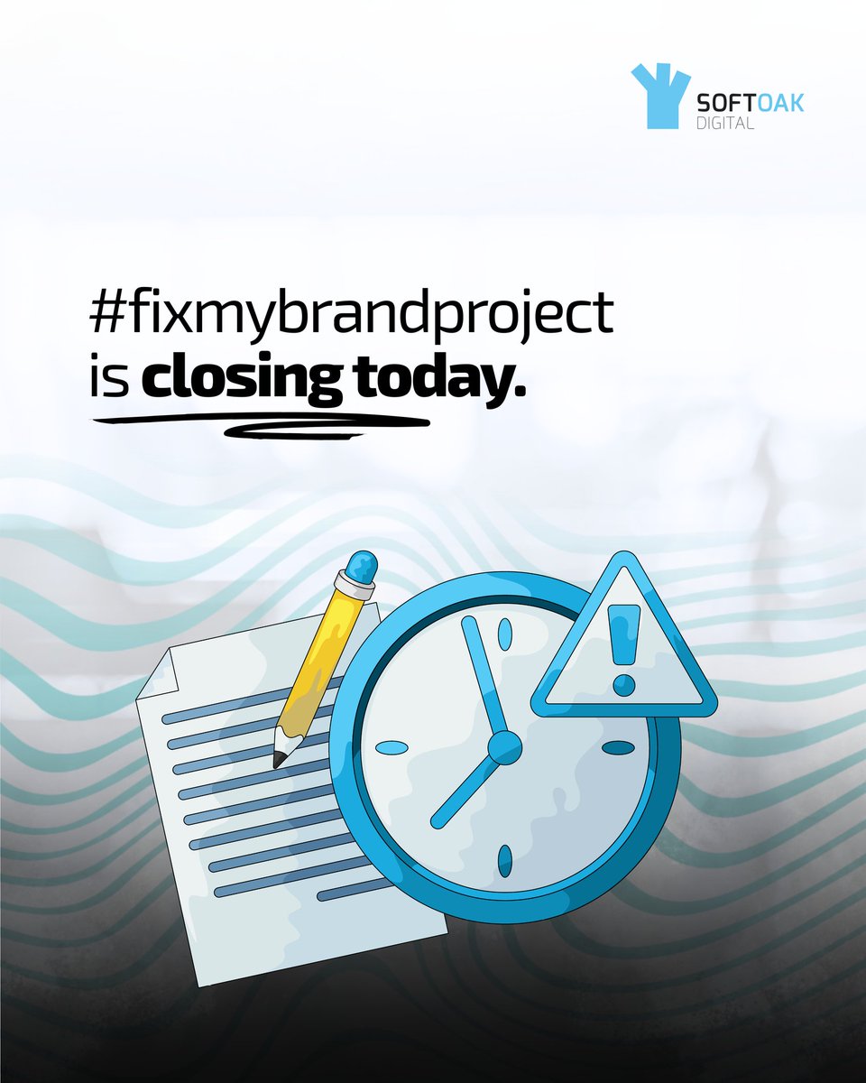 The #FixMyBrandProject slots closes today.

Don't be the business owner who misses a great opportunity to take their page to the next level.
Now is the time to send a DM to secure your slot.

#brandupgrade #digitalpresence #brandclarity