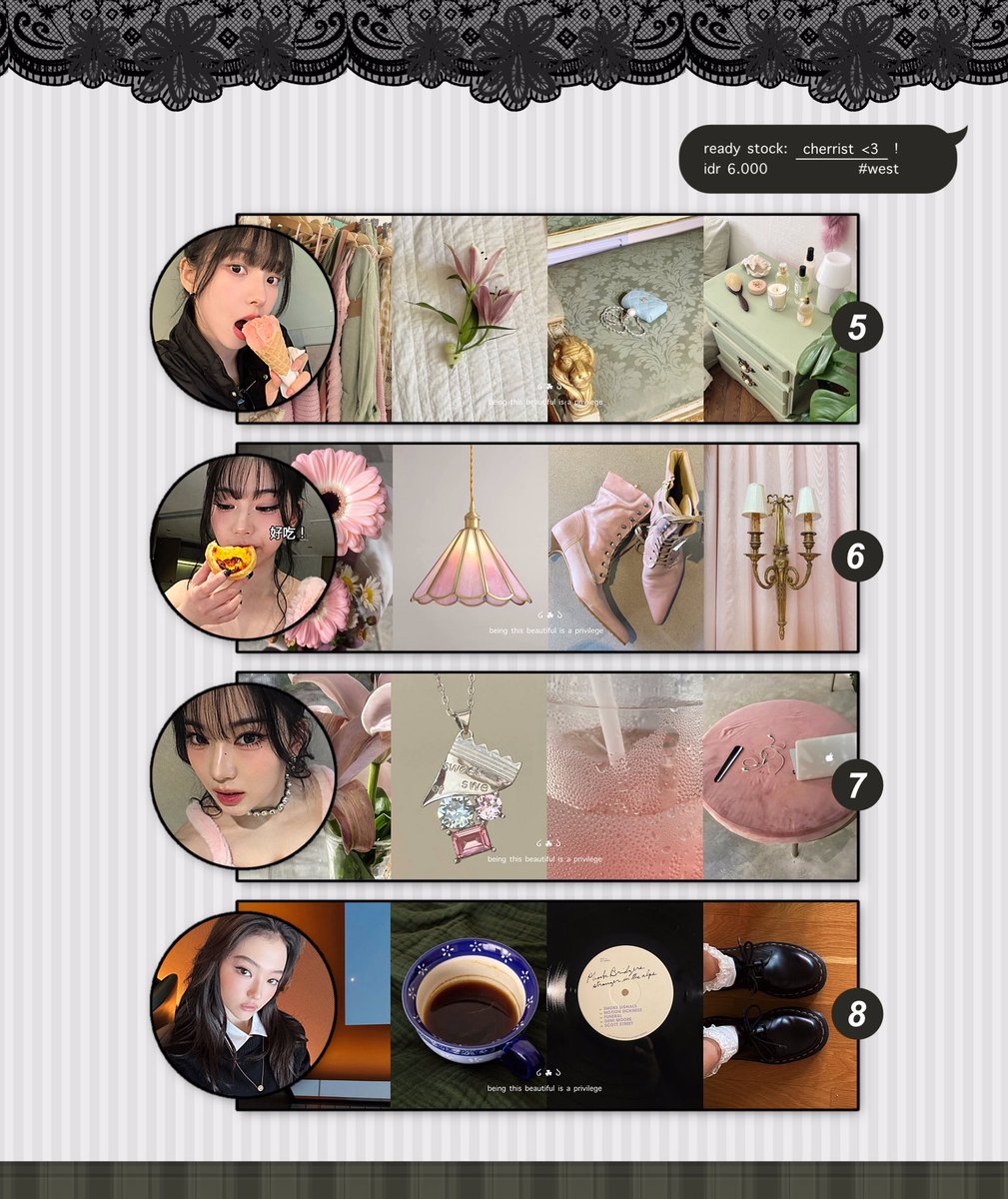 buttesr's tweet image. help repost, please? 

hi! aku ada 8 layout moodboard ready stock chara girlgroup &amp;amp; actress: di bawah ini dengan harga 7.000 &amp;amp; 6.000. untuk lengkapnya cek alt, thank you! ❤︎

#zonauang #zonaba #zonajajan