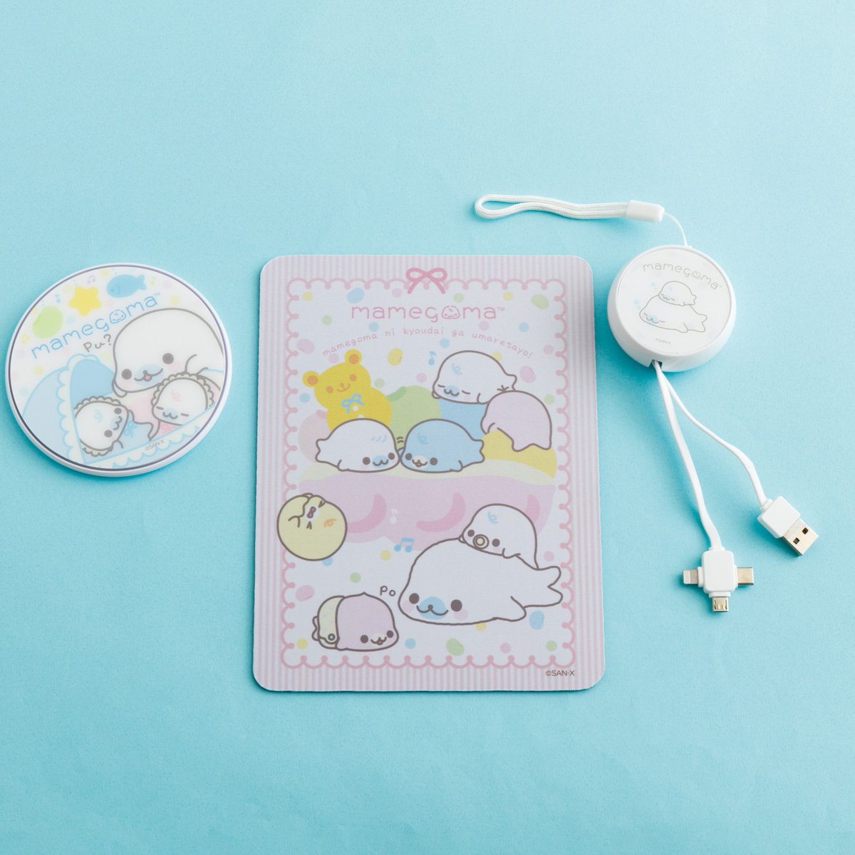 🎂結果発表🎂

『まめゴマ歴代テーマアンケート企画』においてアンケート結果1位は、
2008年2月発売＼🍼まめゴマベビー🍼／テーマでした🎉

1月30日より、同テーマのイラストを使用した
「マウスパッド」「ワイヤレス充電器」「USBケーブル」の発売がスタート✨

ぜひチェックしてね👶🏻🩵