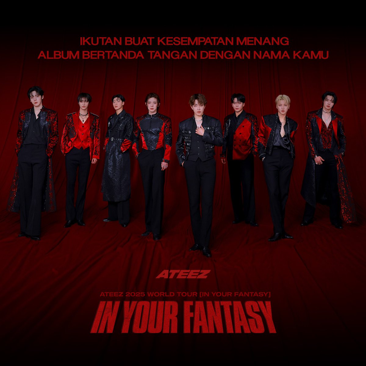 ATINY! Ikutan buat kesempatan menangin album bertanda tangan member ATEEZ khusus dengan nama kamu! Ikutan di link berikut: ATEEZ.lnk.to/atzsaid

Giveaway ditutup tanggal 5 Februari 2026