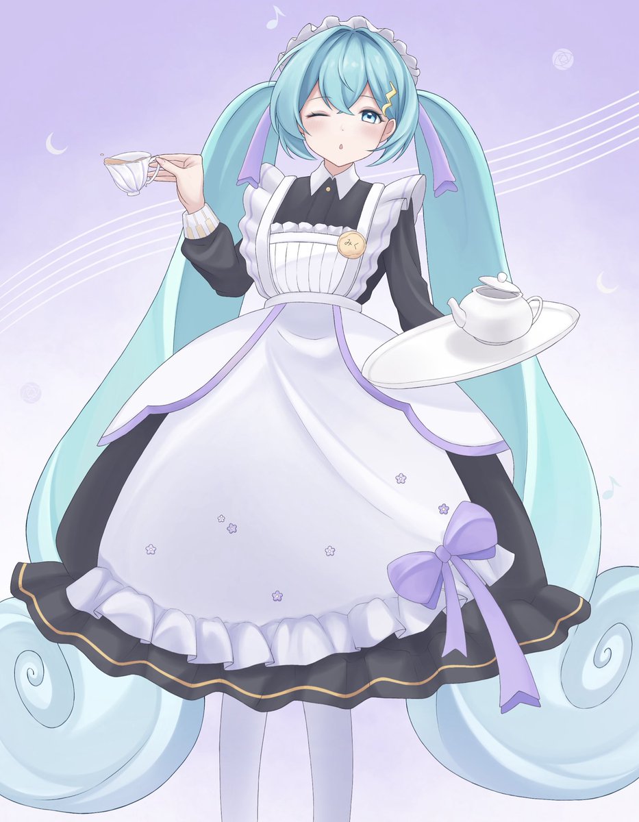 麗らかなティータイム☕️
#初音ミク