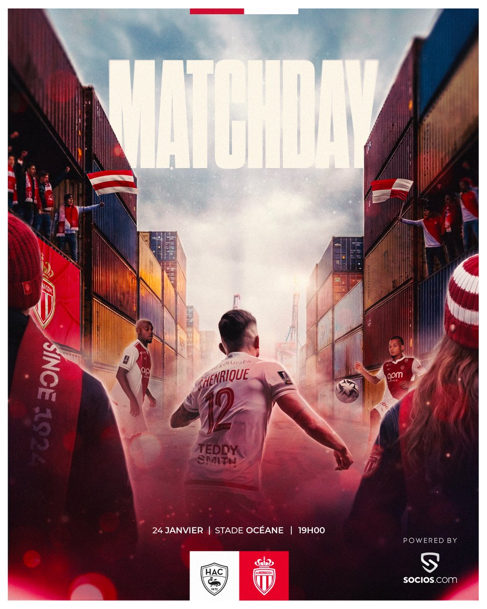 𝐌𝐀𝐓𝐂𝐇𝐃𝐀𝐘 🔥

🆚 <a href="/HAC_Foot/">Havre Athletic Club ⚽️</a>
🏟️ Stade Océane
🕒 19h00
📺 <a href="/ligue1plus/">L1+</a> 
📲 #HACASM
🤝 <a href="/socios/">Socios.com</a>