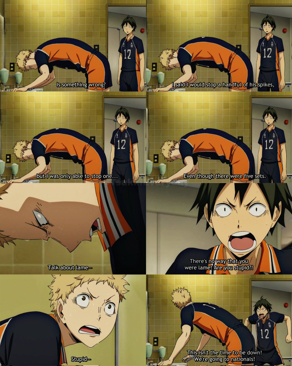 TsukkiEveryday's tweet image. "There's no way that you were lame! Are you stupid?!"

HE NEEDED THAT SNAP. THANK YOU YAMAGUCHI 😌