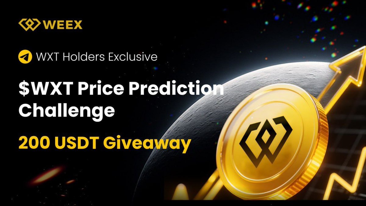 📊 Guess $WXT, Win USDT! 🚀

Think you know where $WXT is heading this weekend? 👀📈📉
Put your prediction to the test and win rewards 💰

🎯 WEEX Weekend Prediction Challenge
🎁 Top 40 closest predictions win 5 USDT each
🕒 Predict the $WXT price at Jan 26 ，20:00 (UTC+0)
📍