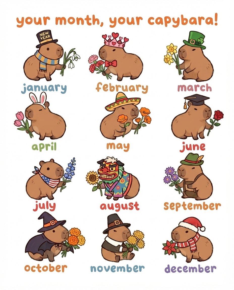 your month, your capybara 😘